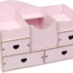 منظم ميكاب خشب مقاس 15×34 - بينك